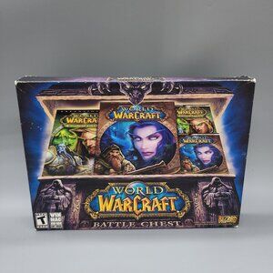 World of Warcraft Battle Chest PC/Mac Game Set w/ Expansions & Manuals - Rare!